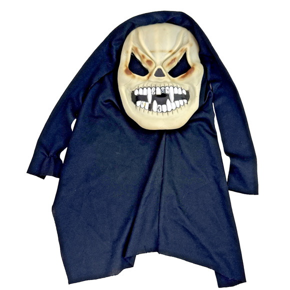 Easter Unlimited Skull Fanged Vampire Mask Halloween Vintage Black - Picture 1 of 8